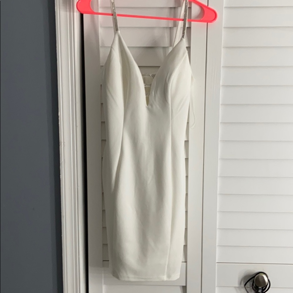 fashion nova white bodycon dress